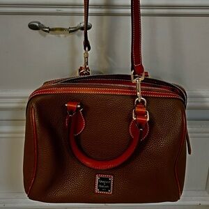 Dooney & Bourke Brown and Red Leather Bag